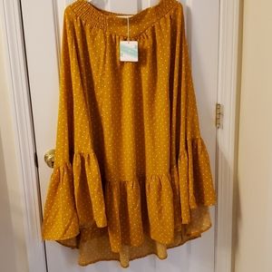 Ruffle high low skirt